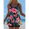 Costume da Bagno Tankini da Donna 2 Pezzi Costume da Bagno Stampa Floreale Costumi da Bagno per le Vacanze