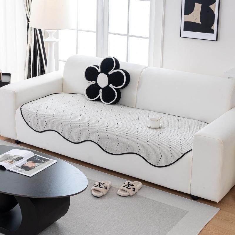 Special-Shaped Sofa Cushion, Universal Cushion For All Seasons, Irregular Straight Row Leather, Retro Light Luxury, High-End Sofa Cloth Cover