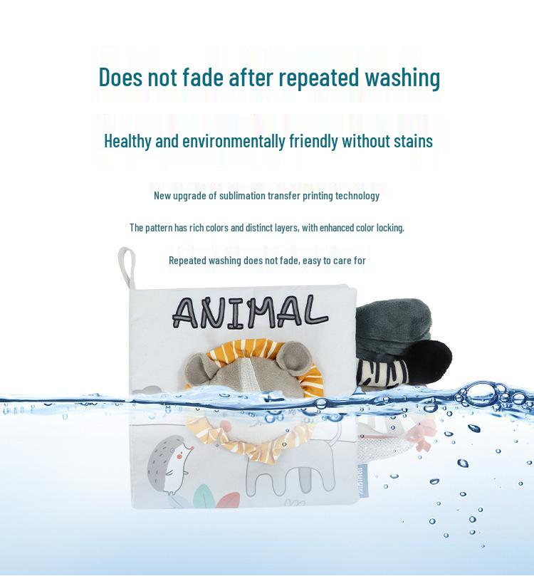 Aipinqi Baby Black & White Visual Cloth Book – Tear-Resistant Pop-Up Cognitive Toy for Early Education