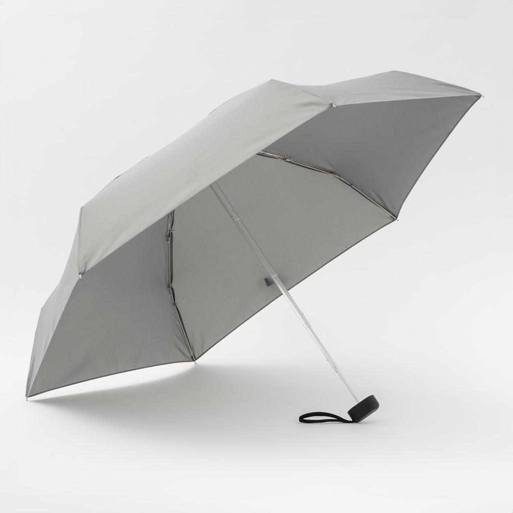 Flat Mini Easy to Open and Solid and LIEBEN-0205 Umbrella, 50cm, Foldable, Lightweight, Slim, Close, Color, Unisex, Men's Women's (Gray)