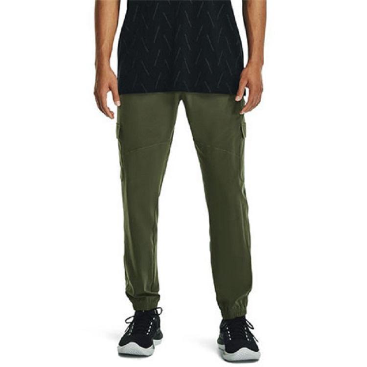 Under Armour Solid Color Stretch Training Knit Pants Men Bottoms Green 1380358-390