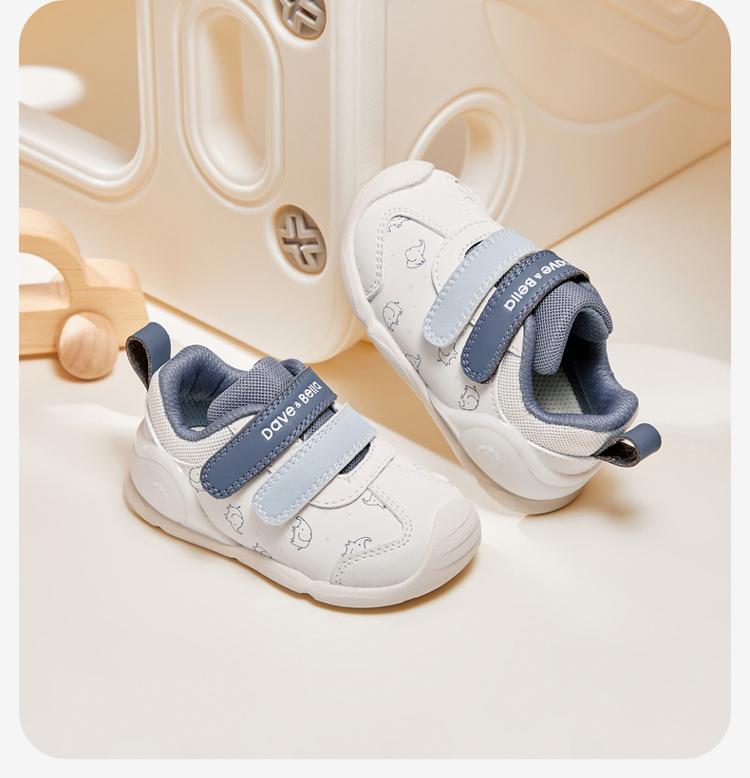 Davy Bella baby walking soft soled shoes spring new antibacterial shoes baby shoes