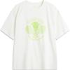 Li Ning Sports Lifestyle Series Printed Letter Round Neck Comfortable Breathable Loose Short Sleeve T-Shirt Women T-Shirt Off-White AHSU526-1