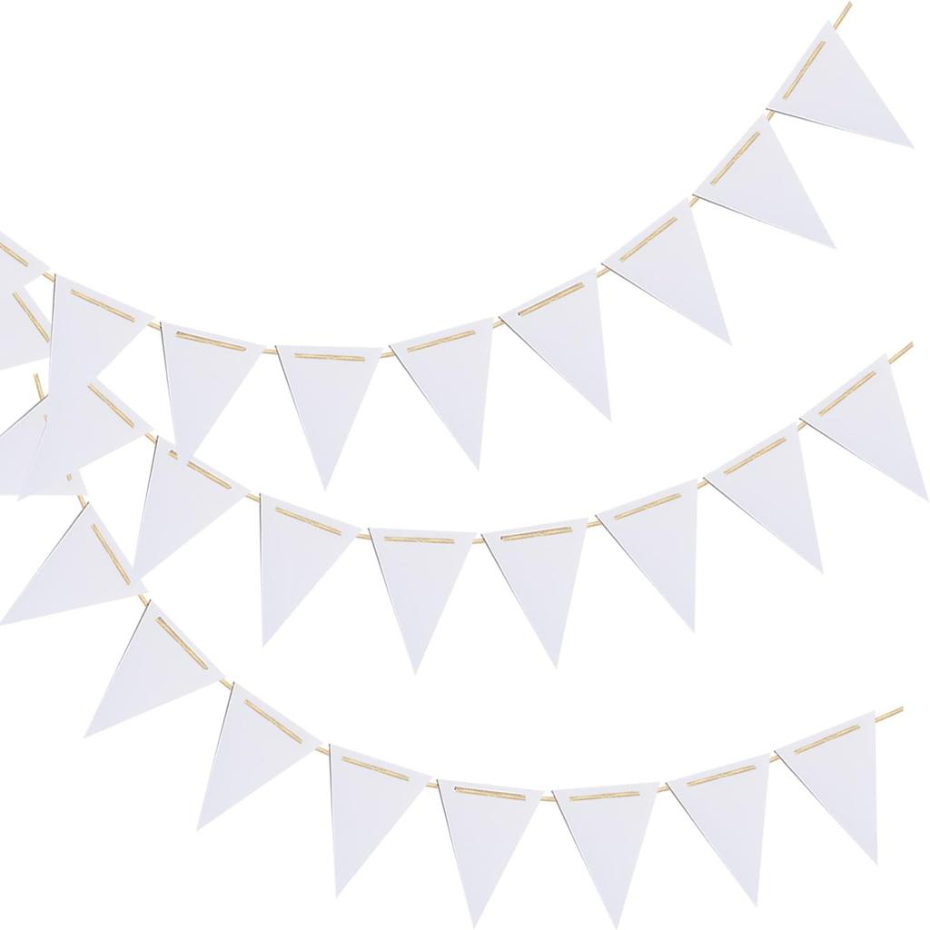 Blue Green and Purple Pennant Banner Flags,36pcs Double Sided Triangle Garland Flag for Baby Shower Birthdays Graduation Party Decorations