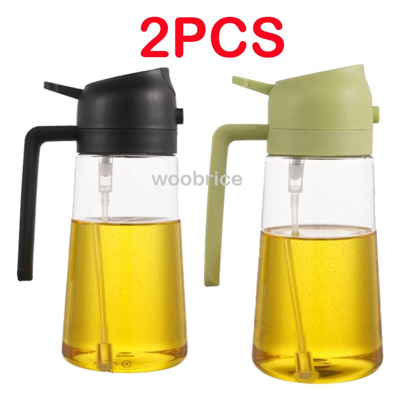 2in1 500ml Plastic Spray Oil Sprayer Bottle Spray Oil Dispenser Salad BBQ Kitchen Baking Roasting Camping Picnic Kitchen Tool