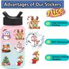 8/16/24pcs Christmas Puzzle Stickers Make A Face Santa Claus DIY Waterproof Kids Jigsaw Games Sticker Children Party Decor Toy