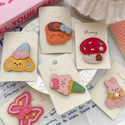Cute & Soft Leather Animal Hair Clip for Children - Gentle On Hair, Versatile Accessory for Girls