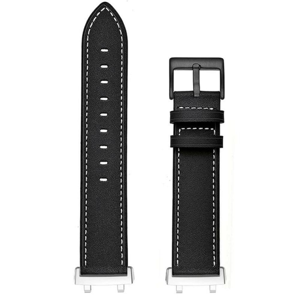 Fiber Leather Watch Band for Huami Amazfit T-Rex 2 Stitching Line Quick Release Replacement Strap