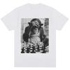 Funny Chimp Playing Chess Meme Graphic Tshirts Unisex Women Vintage Humor Tshirts Oversized Cozy Cotton Casual T Shirt Streetwear