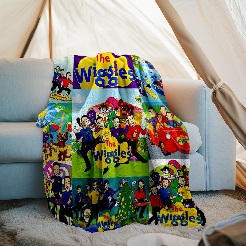 The Wiggles Theme Printed Blanket - Perfect for Couch, Bed, Travel & Outdoor Use | Machine Washable, Cozy & Durable.