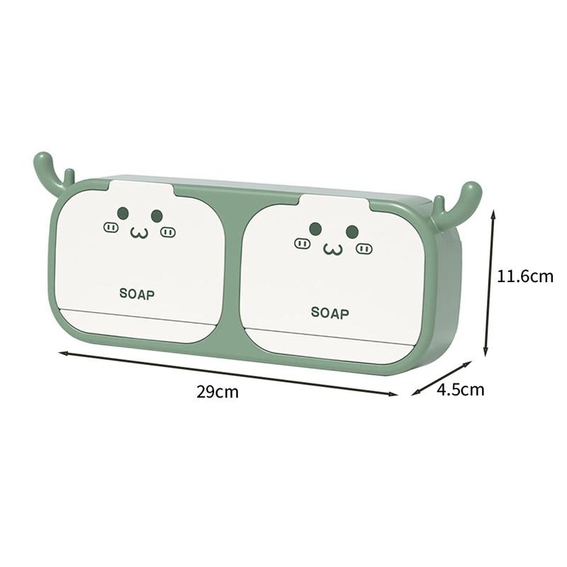 Seifenbox Leicht Abzuziehen Wandmontierter Seifenablagehalter Niedliche Hirschgeweihform Nahtlose Installation ohne Bohren Organizer Langlebig