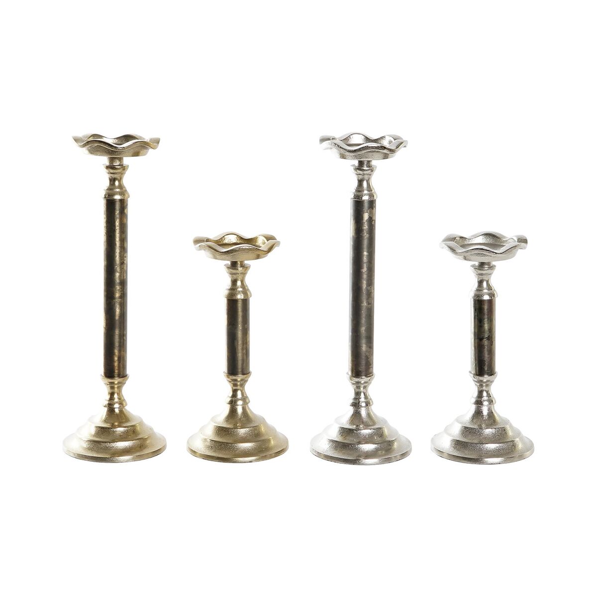 

DKD Home Decor Подсвечник Алюминий 10 x 10 x 31,5 см Modern (2 единицы) TU прозрачный