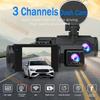 3 Channel WIFI APP Dash Cam for Car 1080P Video Recorder 2/3LENS Front /Rear Camera Dashcam Black Box Car DVR With Gift Glass