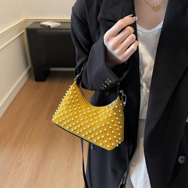 2025 New Rivet Women Bag PU Leather Shoulder Bags Fashion Diamond Inlaid Crossbody Bags For Women Small Shopping Messenger Bag