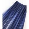 Star Gradient Color Pleated Skirt Woman Skirt Spring, Autumn and Winter Temperament Long Section Large Swing Mesh A-line Skirt