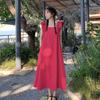 French design sense of thin backless beach skirt women's summer new Sanya seaside travel vacation sleeveless dress