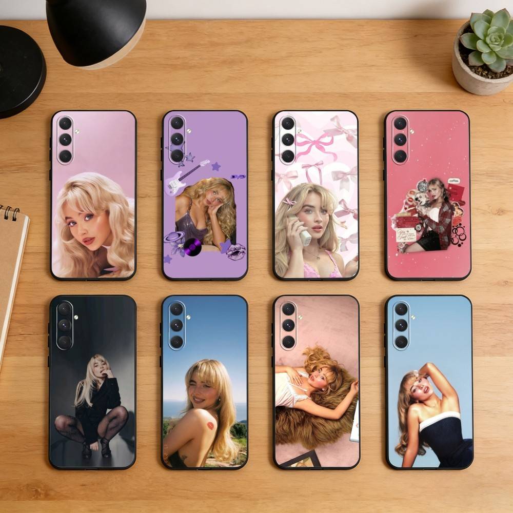 Singer S-Sabrina Carpenter Phone Case For Samsung S26,S25,S24,S23,S22,S21,Plus,Fe,Lite,Others Black Cover