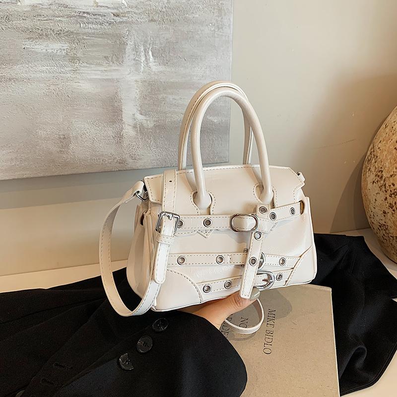 Textured PU Leather Crossbody Bags for Women High-end Belt Design Small Handbags Fashion Lady Shoulder Bag