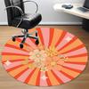 1pc Floral Burst Office Round Area Rug,  Mat Suitable For Office, Under Office Chairs Bedroom Living Room Home Decor, Room Deco