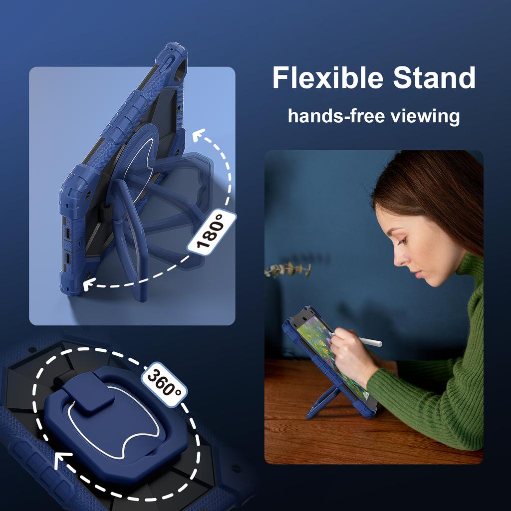 C3 for iPad Pro 9.7 inch (2016)/iPad 9.7-inch (2017)/(2018) Tablet Case Cover Handle Kickstand