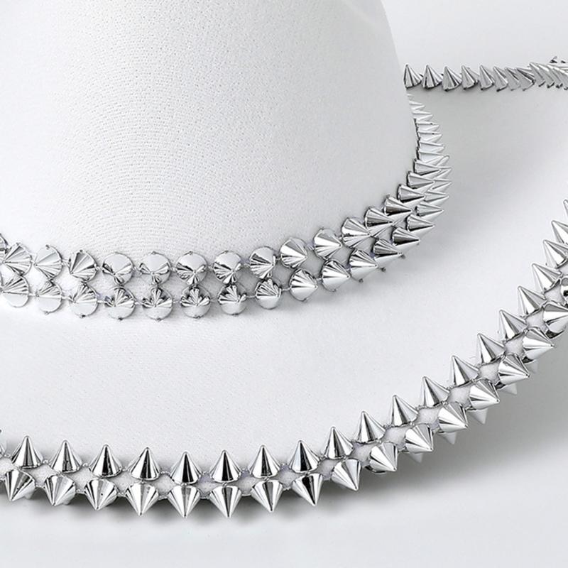 Rivets Cowboy Hats Flickering Studded Hat for Disco House Cocktails Parties