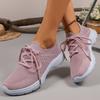 Atmungsaktive Strick-Laufschuhe für Damen Leichte rutschfeste Freizeitsneaker Damen zum Hineinschlüpfen Sportschuhe zum Gehen