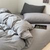 Retro Striped Four-piece Set, Cotton Pure Cotton 100 Washed Cotton Bed Sheet Quilt Cover, Male Student Dormitory Bed Three-piece Set 1