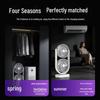 Dual-Head USB Fan with Night Light, Five Speeds & Oscillation for Outdoor Camping