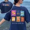 Emily Henry Book Stamps Cotton Shirt Happy Place Book Lover Gift for Romance Reader  Graphic T Shirts Y2k Top Women Clothing