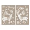 MILASIC Christmas Stickers for Windows and Set of and Message Perfect for and Living White Mirrors, 3, Static-Repellent, Removable, Reusable,