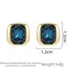 SUYU Zircon 2024 New Square Crystal Earrings Women's Light Luxury Style Trendy And Elegant Geometric Earrings Festival Gift
