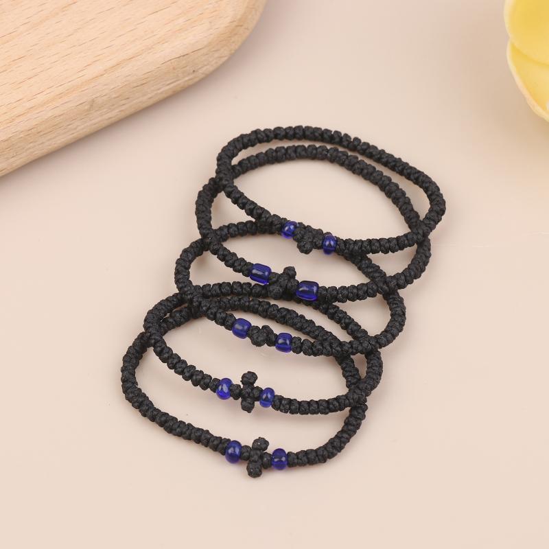 1/5 stk Græsk Ortodoks Håndkæde Håndlavet Bedekæde Armbånd Kristent Armbånd Elegant Religiøst Smykke Gave Til Kvinder Mænd