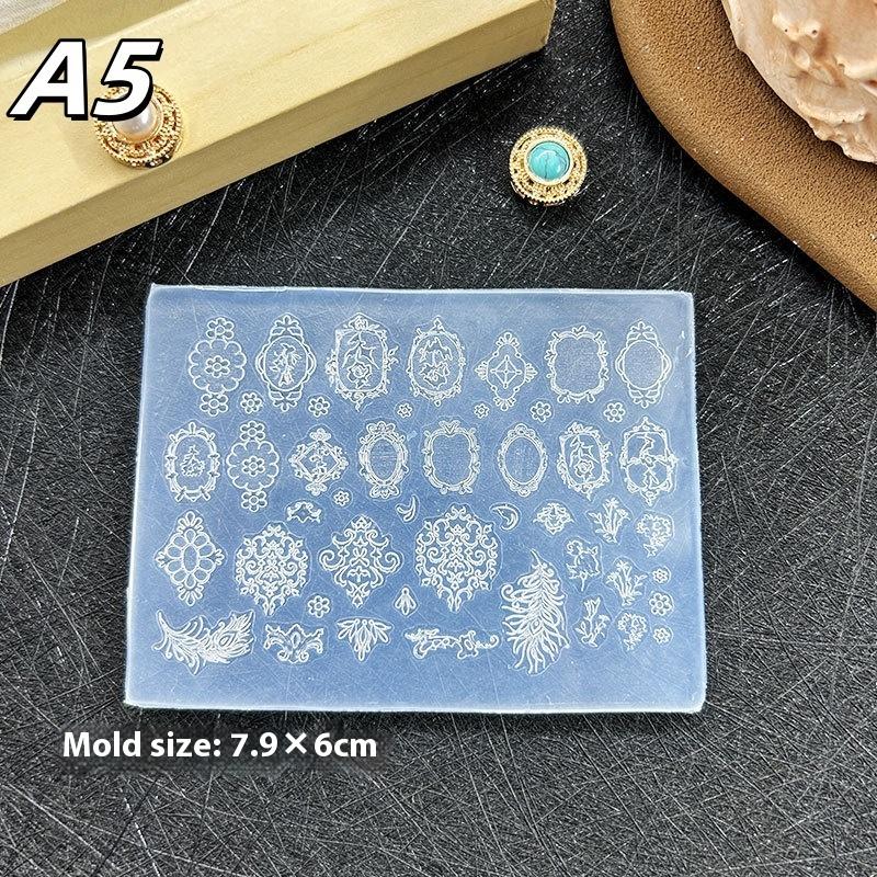 3D Silicone Relief Nails Templates Flowers Butterfly Knot Nail Mold Diy Nail Art Decor Manicure Design Tools