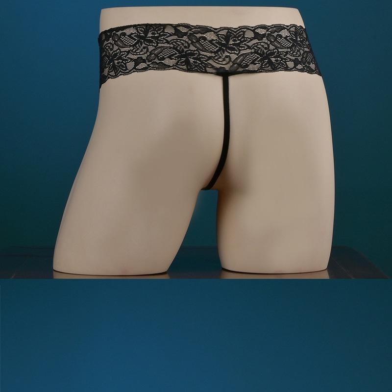 Mutandine Sexy da Uomo Lingerie Sexy Ultra-Sottile in Pizzo Slip a Vita Bassa T-Back Trasparenti Lingerie Sissy per Uomo Perizoma G-String