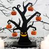 1 Piece of Pumpkin Iron Tree Handicraft, Full of Evil Pumpkin Smiling Face, Iron Tree Covered with Pumpkins, Eerie Atmosphere, H