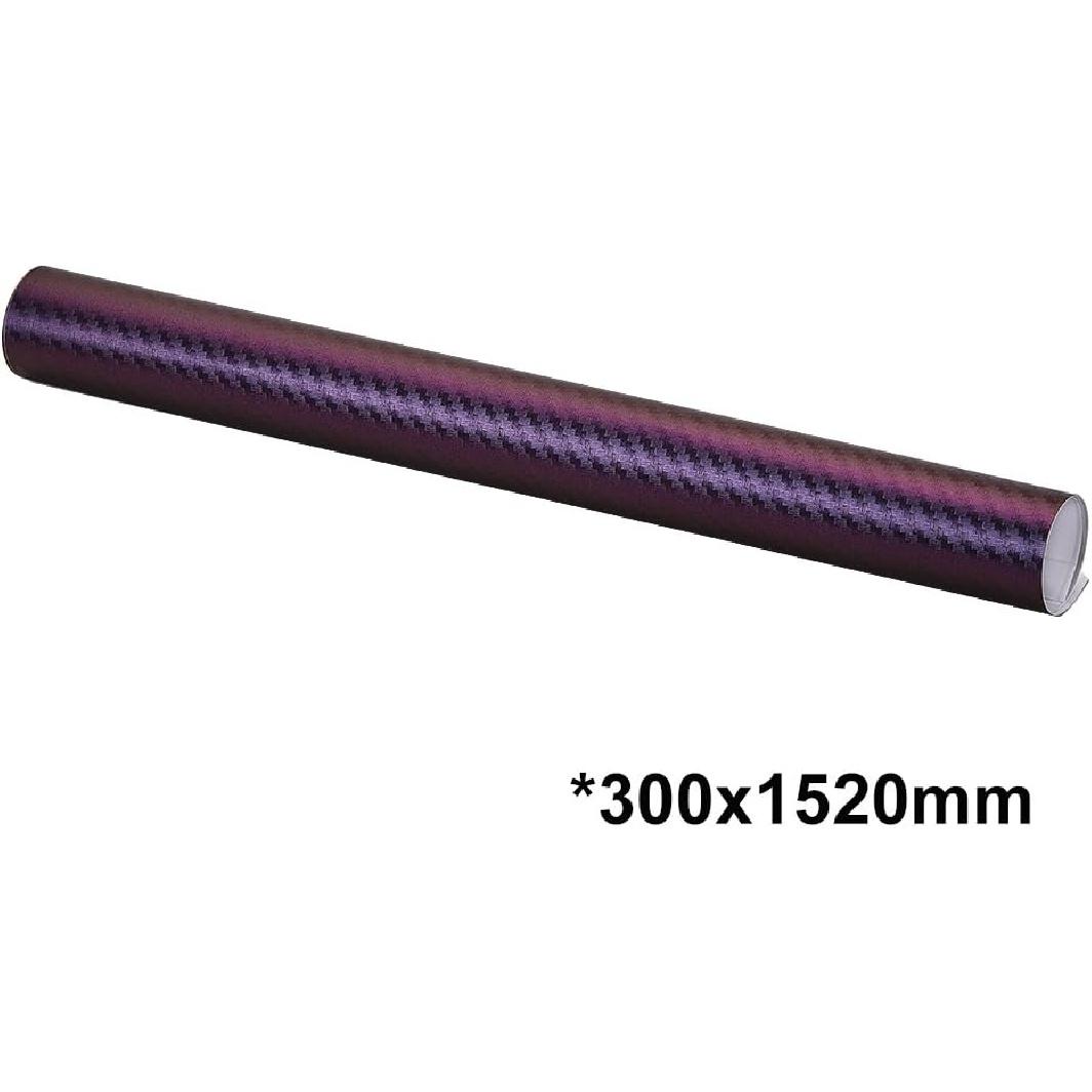 

Purple and Blue Car Chameleon Wrap Auto Carbon Fiber Wrapping Film Vehicle Change Color Sticker Tint Vinyl Air Bubble Free (30cm x 152cm)