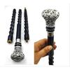 India Brass Victorian Black & White Royal Handle Black Wooden Walking Stick Cane Walking Stick