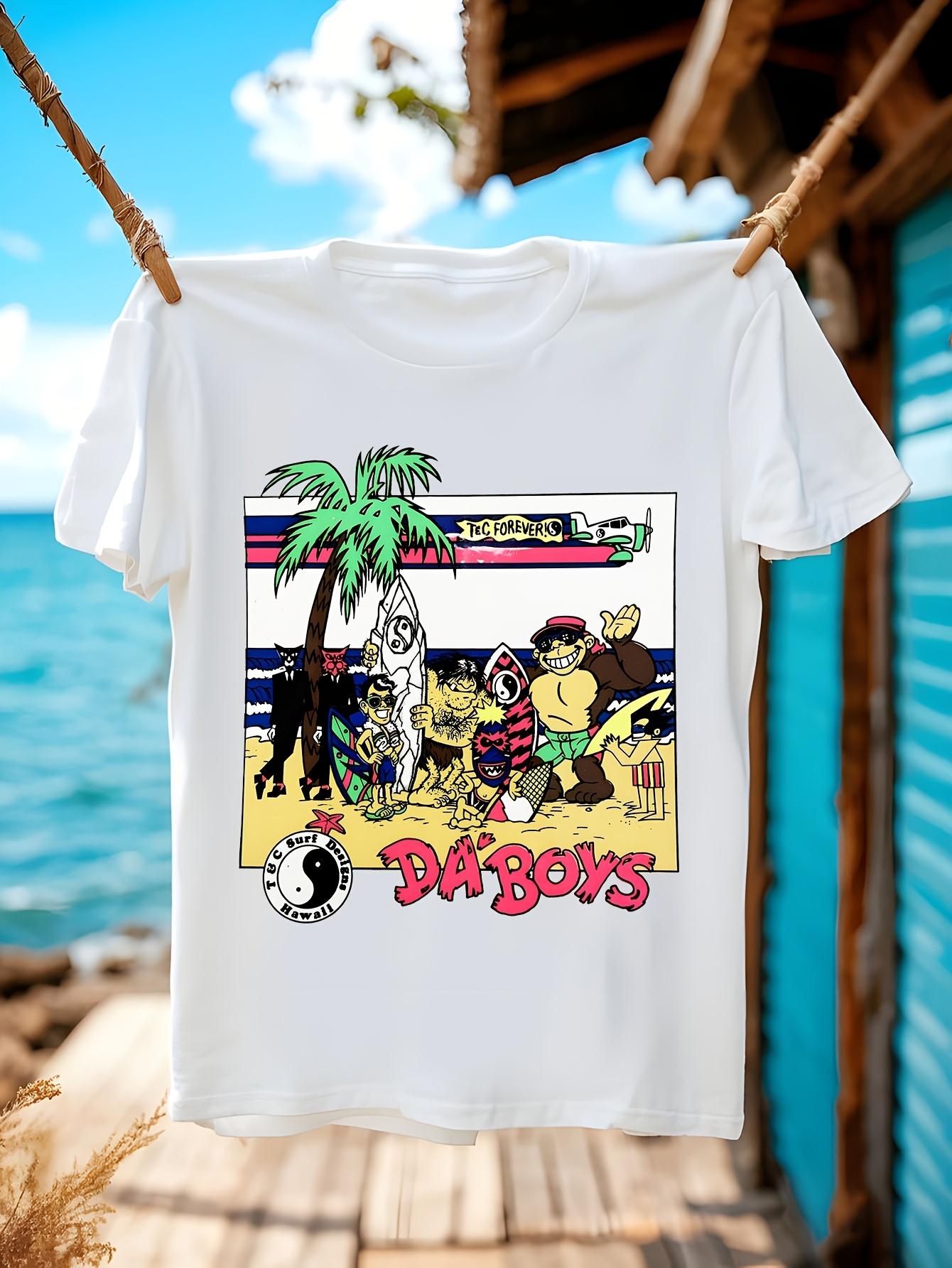 Hawaiian Surf Graphic Tshirt Graphic Tshirt - Retro Tropi... XXL