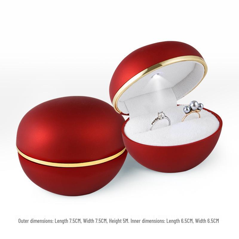 LED Light Lacquer Jewelry Box for Pendants, Bracelets, Rings, Charms, Bangles, Diamonds, Necklaces, and Couple Rings.