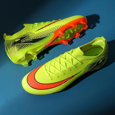 2025 Manufacturers Help 2025 European Cup Flying Woven Football Shoes Men's Low-top AG Long Nails Grass Training Sports Shoes