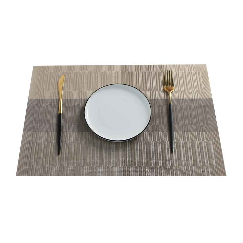 Set of 4 Placemat Table Durable Waterproof Woven Vinyl Easy To Clean Heat Resistant WiWipeable For Dining Kitchen Wedding Decor