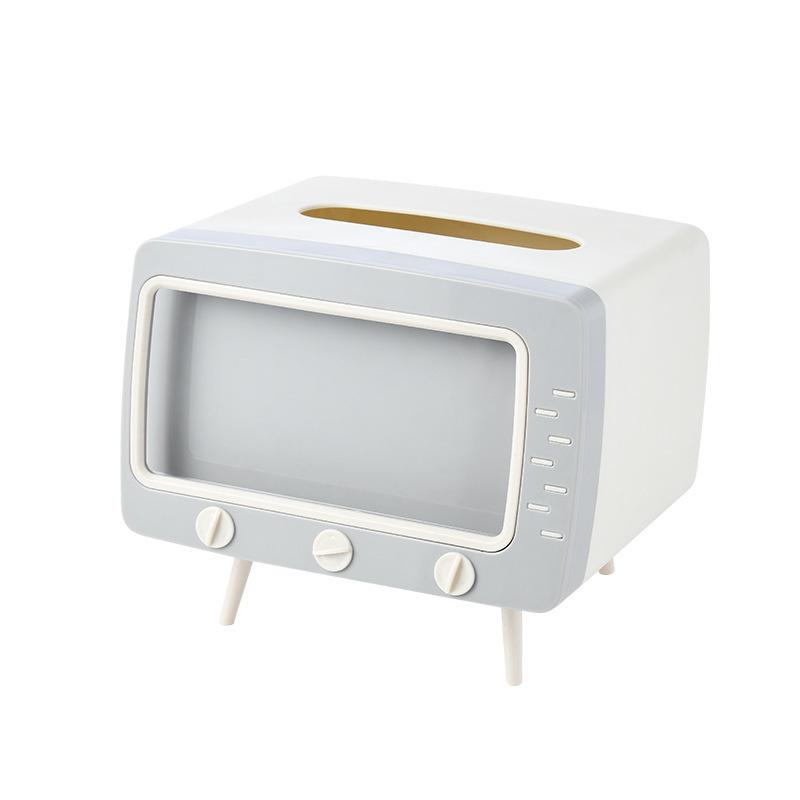 Cute Plastic Tissue Box Home Multifunctional Kawaii Desktop TV Tissue Box Case Simple Creative Storage Napkin Holder Paper Tray