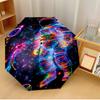 Astronaut Space Planet Printed Umbrella Windproof Folding Umbrella Portable Sun and Rain Umbrella Suitable for Gifting