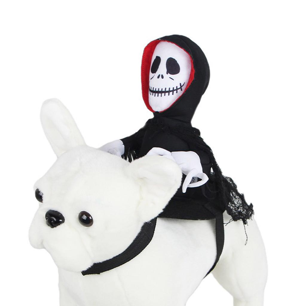 Cute Dog Photo Props Dress Up Costume Pet Cap Soft Black Ghost Coat for Jacket Funny Cosplay Accessories Cats