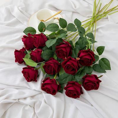 Künstliche Blumen Falscher Rosenstrauß Vasen Heim Zimmer Dekorationszubehör Hochzeits Pflanzen Braut Ausverkauf Floristik DIY Geschenk