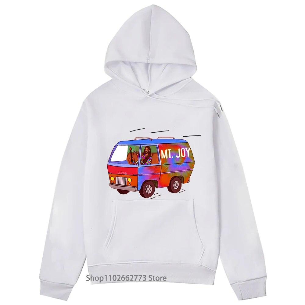 MttJoyy Hoodies Hippi Van Bus Sweatshirt Women/Men 90s Tops Fashion Clothing Harajuku Unisex Pullover Cartoon Y2k Clothes Unisex
