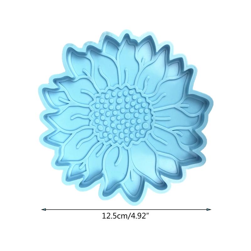 DIY Šperky Dekorativní Podtácek Epoxidová Silikonová Forma DIY Křišťálový Achátový Podtácek Forma Slunečnice Podložka pod Hrneček Forma pro Lití Pryskyřice