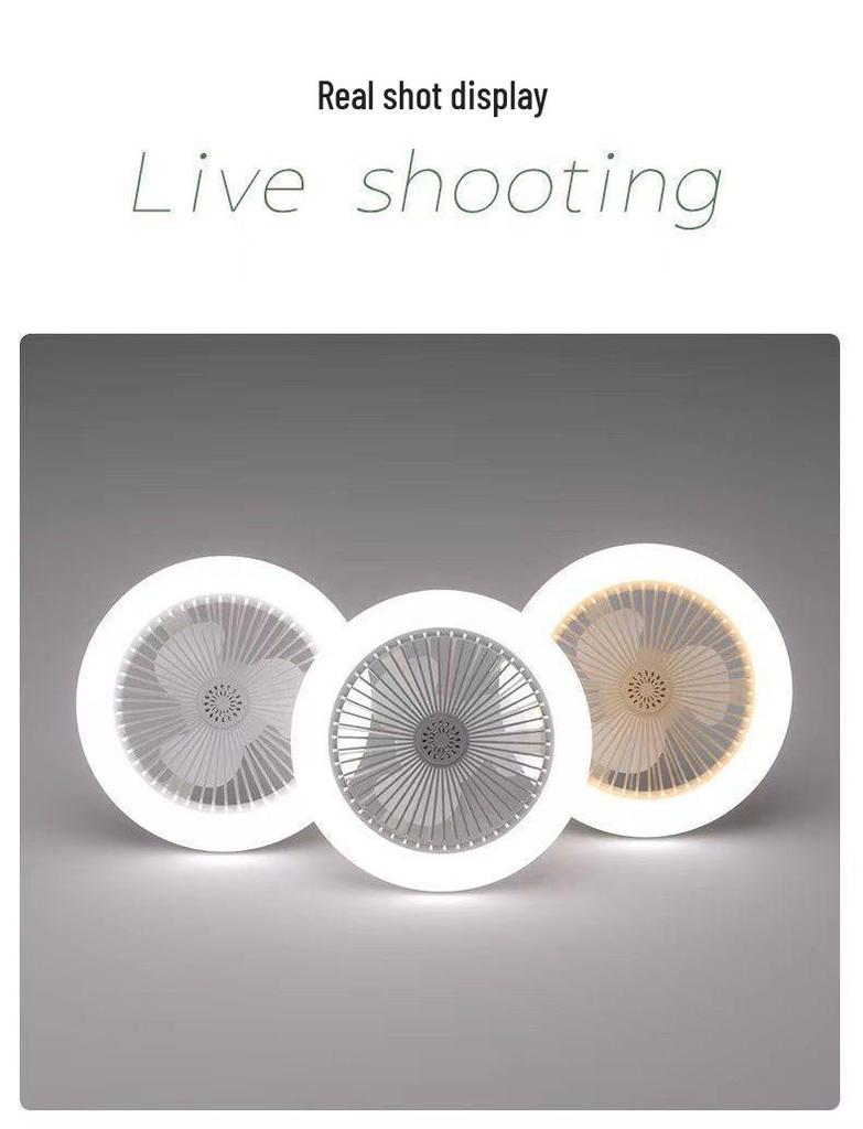 E27 Screw Mount Remote Control Fan Light Chandelier for Bedroom