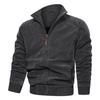 Men's Retro Washed Cotton Stand Collar Jacket - Casual Loose Fit, Autumn Wear