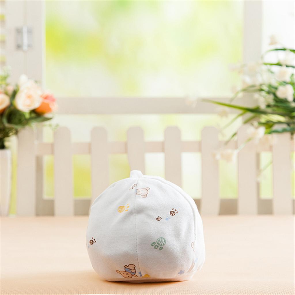Confezione da 10 Morbidi Cappellini in Cotone per Neonato con Fantasie Cartoon Assortite Design Morbido ed Elastico Per l'Uso Quotidiano dei Lattanti